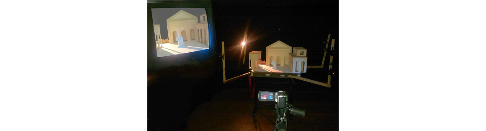 il teatrino di De Chirico -  videocamera e monitor